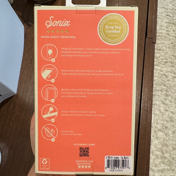 Sonix iPhone 14 Pro Max Pink/Orange Checkered Case NWT - Picture 6 of 6